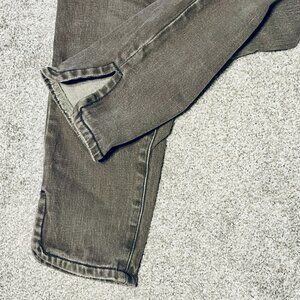 Chor Vintage Grey Skinny Capri Sailor Jeans with Curved Hem, Size 3